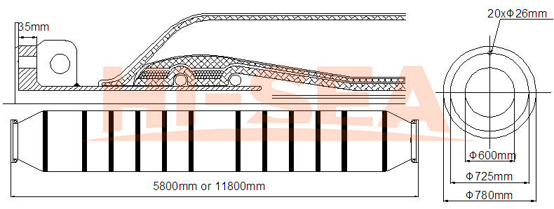 DN600 Dredge Self Floating Hose